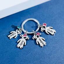 1pc Customized Keychain With 1 To 4 Names Engraved,  Personalized Keyring For Dad, Family Gift For Father's Day,  Mother's Day Stainless, Fashion ,Colorful,Cute,Adorable,Contracted,Funny,Kawaii,Stylish,Unisex,Casual,Cuties Custom,Personalized,Unique,Customized Ideal Gifts For Him Her,Boyfriend,Girlfriend,Family,Friends,Pets,Grandparents,Children For Christmas,For Winter,For Fall/Autumn,For Holiday,For Graduation Finds,Winter Fashion,Christmas Gift,Christmas Decorations,Personalized Christmas Ornaments,Personalized Gifts For Women/Men,Personalized/Customized Keychain,Christmas Accessories - Multicolor - View 23