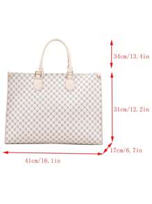 秋冬时尚印花四季旅行购物手提包，超大复古手提包，复古单肩包，女士通勤时尚手提包/钱包