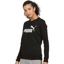 Womens/Ladies ESS Logo Sweatshirt (Puma Black) - 01 Matt Black - View 5