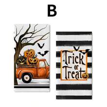 1set Halloween Pumpkin & Skull Pattern Napkins & Kitchen Towels Halloween Party - Multicolor - View 11