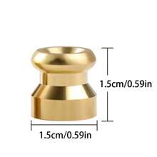 CYFUN DESIGN 1pc Laser Engraved Mini Sealing Wax Stamp With Copper Head, Without Handle - Gold - View 11