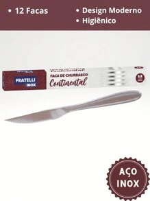 Stainless Steel Knife Cutlery Set 12 Pieces Continental Line Brand Fratelli Table - Bar / Restaurant - Home - 銀色 - 查看 2
