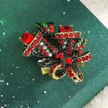 1 chiếc trâm cài trang trí hình người tuyết, tuần lộc, chuông leng keng và quả thông cho phụ nữ ngày lễ Giáng sinh - Nhiều màu - Xem 18