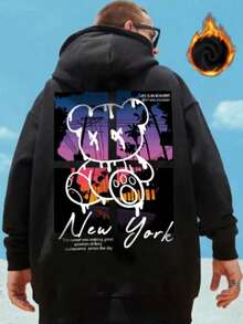 Men's Sweatshirt Streetwear Bear Bear Cold Blouse Premium Coat - màu đen - Xem 1