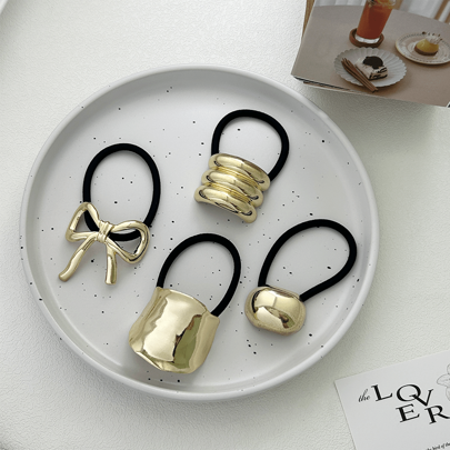 4 buc cleme de înaltă elasticitate din aliaj nou, accesoriu de păr, stil minimalist, clemă laterală, nod minimalist, agrafă de păr în spate, jumătate de agrafă, bandă din piele, legături de păr de Ziua Îndrăgostiților, suporturi pentru coadă de cal, elastice de păr, benzi de cauciuc pentru păr, șnururi de păr, frânghie de păr, legături elastice de păr, bobbles de păr