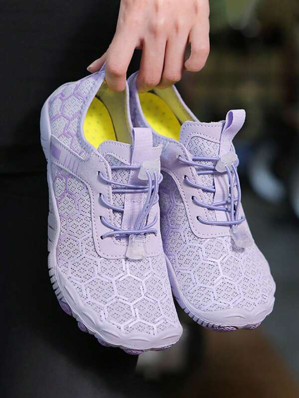 1 Paar Outdoor Wasserschuhe, Mesh-Obermaterial, Gummisohlen, atmungsaktive Unisex Schwimm/Strand Schuhe