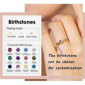 Customized Birthstone Ring In Gold, With A Sense Of High Class, Fashionable And Temperamental, Light Luxury, Colorful Zirconia Jewelry In December, For Banquets, Parties, Gatherings And Dinners, A Birthday Memorial Gift For Friends, Family Members, Couples And Birthdays