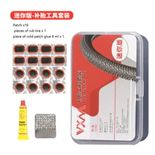 VXM 1 Box Mini Bike Tire Puncture Repair Kit, With High Strength Adhesive Patches, Easily Fix Puncture And Demounting Tires With Levers - White - View 7