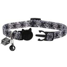 1pc Adjustable Halloween Cat Collar With Pendant, Buckle And Bell - Multicolor - View 7