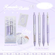 4入組時尚簡約可愛兒童用凝膠筆，實色芭蕾系列文具凝膠筆寫字筆學生用品 - 彩色 - 查看 13