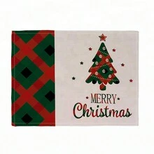1/4 miếng lót đĩa họa tiết bông tuyết Let It Snow, miếng lót bàn bếp bằng vải lanh, đồ dùng nhà bếp, đồ trang trí tiệc cưới - Nhiều màu - Xem 21