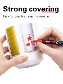 1 支亚克力马克笔 36/60/84/120 色可选，细头，防水，无味，可堆叠，适用于彩色素描、艺术绘画、制作圣诞节、感恩节、新年、复活节、节日礼物、卡片、金属、陶瓷、玻璃、万圣节装饰品 - 丙烯馬克筆 - 查看 3