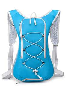 1pc Cycling Backpack Outdoor Bicycle Bag Hiking Camping Travel Hydration Backpack Halloween Christmas Fall University School Bag Bag For School College - Blue - View 1