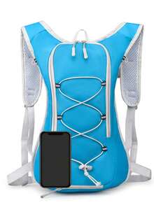 1pc Cycling Backpack Outdoor Bicycle Bag Hiking Camping Travel Hydration Backpack Halloween Christmas Fall University School Bag Bag For School College - Blue - View 3