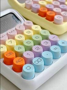 Retro Style Colorful Calculator 12 Numbers Colorful School Calculator Back To School - 彩色 - 查看 7