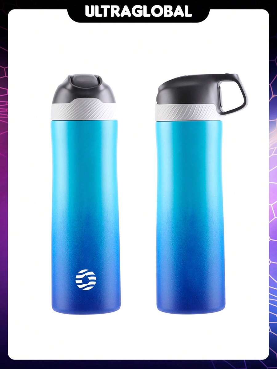 Water Bottle Coffee Juice Vacuum 550ml Stainless Steel Double Wall Camping Gym Tour Hiking Portable - 藍色 - 查看 1