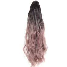 Synthetic High Temperature Heat Resistant Claw Clip-On Ponytail Extension 18 Inch Water Wave Ponytail For Women Natural Summer Promotion Hot