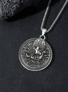 Colgante de collar de Odín vikingo para hombre, estilo escandinavo, amuleto de acero inoxidable, regalo de joyería para mujer, para boda, aniversario, Halloween, Navidad, uso, regalo