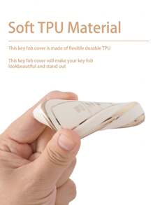 3pcs Set: TPU Soft Key Case + Leather Keychain + Screwdriver, Compatible With Toyota Intelligent Key - Multicolor - View 6