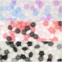 100pcs Ball Pit Balls For Toddlers, Mixed With Star, Soft And Crush Proof Plastic Toy Balls For Ball Pit, Children's Pool Water Toys, 2.15 Inch/5.5cm, Baby Playpen Accessories, Ball For Toddlers, Party Toy Balls, Water Toy Balls, Party Decoration Gifts