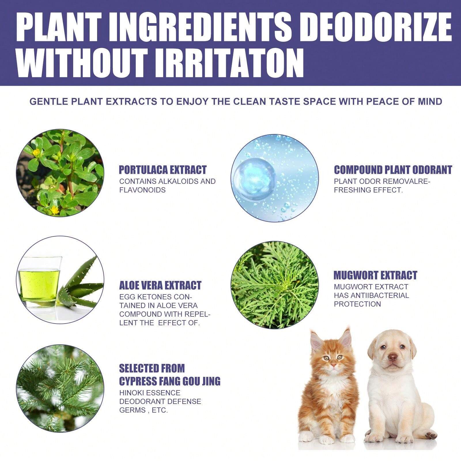 Pet Deodorizing Spray Deodorizing Odors Dogs Cats Deodorizing Urine