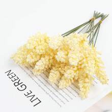 6 piezas - Flores de plástico en forma de espigas de trigo, decoración de boda y fiesta, manualidades de ramos, decoración para el hogar, decoración de jardín - Multicolor - Ver 6