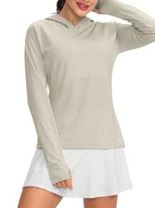 G Gradual Women's UPF 50+ Sun Protection Shirt Long Sleeve Lightweight Sweatshirt UV Shirts For Women Hiking Fishing Outdoor - Khaki - View 1