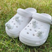 4pcs 3D Cute Puppy Shoe Charm Adorable Poodle Dog Shoe Decoration For Clogs Sandals, Beach Bags, Great Gift For Holiday Party