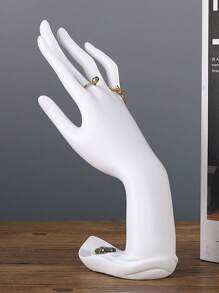 1pc Black European Style Hand Model Jewelry Display Stand, Earring Necklace Ring Bracelet Jewelry Holder, Desktop Decor