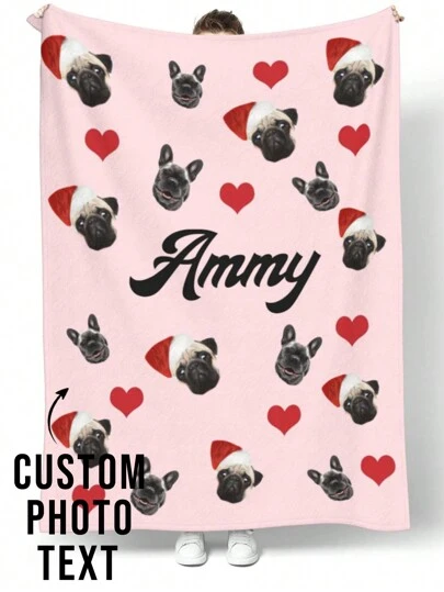 1枚 カスタムフランネルフェイスブランケット ベッド用、個性的な顔プリントブランケット、パーソナライズスロー毛布、コラージュベッディング毛布、親友の顔ブランケット、あたたかい毛布、家族の顔ギフト、結婚祝い、誕生日ギフト、母の日ギフト、父の日ギフト、お母さん/お父さんへのギフト、友人へのギフト、彼女へのギフト、リビング、ソファ、アウトドア、ビーチ、キャンプ、ペットにも使えるマルチパーパス