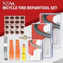 VXM 1 Box Mini Bike Tire Puncture Repair Kit, With High Strength Adhesive Patches, Easily Fix Puncture And Demounting Tires With Levers - White - View 1