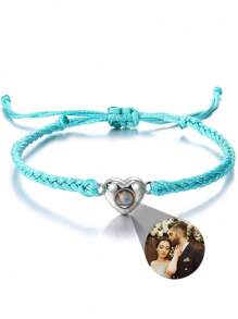 Vòng tay chiếu đá tự nhiên tùy chỉnh, Vòng tay chiếu đá mã não tròn 6mm có ảnh nhúng, Vòng tay chiếu ảnh thú cưng gia đình/cặp đôi bằng thép không gỉ được cá nhân hóa, Quà tặng kỷ niệm - vòng đeo tay chiếu - Xem 28