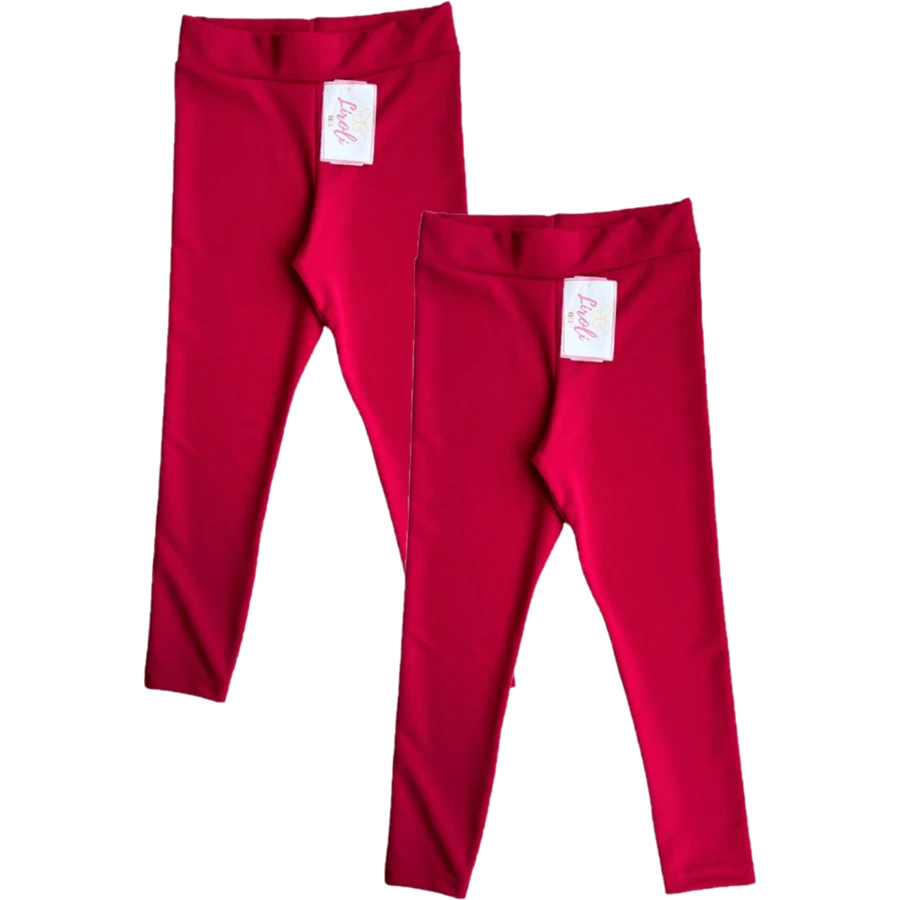 Kit 2 Suplex Legging Pants School Uniform Children's Youth Female Girl Size 1 To 16 - Màu Hồng Tươi - Xem 1