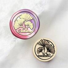 CYFUN DESIGN 1pc Laser Engraved Mini Sealing Wax Stamp With Copper Head, Without Handle - Gold - View 32