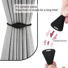 2pcs Magnetic Curtain Tiebacks Rope Modern Handmade Curtain Drapes Curtain Holdback For Bedroom Living Room Home Decor - Multicolor - View 7