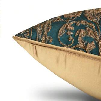 1pc High-Precision Jacquard Nordic Golden Embroidery Throw Pillow Cover, Modern Minimalist Jacquard Designer Decorative Cushion Cover, Luxurious Sofa Fabric Jacquard Backrest Pillow, Living Room Hotel Decoration Fabric Pillow Cover, Customized 30x50cm 45x45cm 50x50cm 60x60cm (Without Insert)