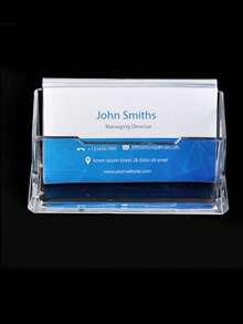 1 PC Nhựa Trong Suốt PP Kinh Doanh Đựng Thẻ Đơn Giản Để Bàn Tên Thẻ Người Tổ Chức - trong suốt - Xem 4