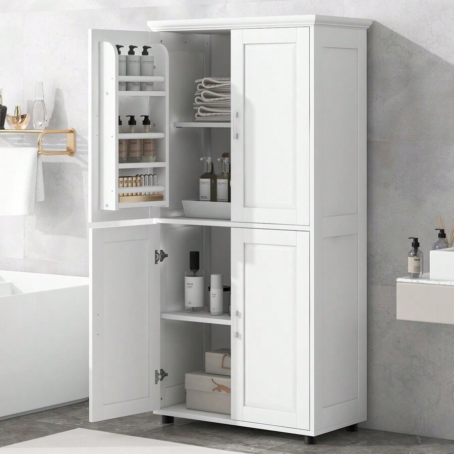 Tall And Wide Bathroom Floor Storage Bathroom Storage Unit