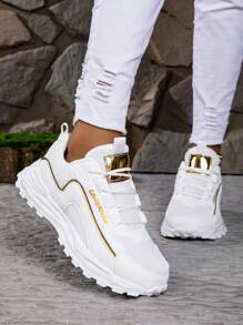 Women's New Breathable Versatile Simple White Lightweight Flat Sneakers, Non-Slip Soft Sole Casual Sports Shoes