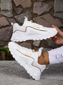 Women's New Breathable Versatile Simple White Lightweight Flat Sneakers, Non-Slip Soft Sole Casual Sports Shoes