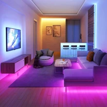 PSTAR Dây đèn LED cấp nguồn USB, điều khiển bằng ứng dụng Bluetooth, đồng bộ nhạc, đổi màu, có thể điều chỉnh độ sáng, nhiều chế độ, mặt sau tự dính, thích hợp cho TV, máy tính, trang trí nhà cửa, phòng ngủ. - Nhiều màu - Xem 9