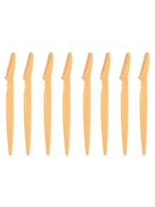4 piezas/8 piezas Recortadoras y afeitadoras de ceja de una sola hoja coloridas, herramientas de belleza para cejas recortadoras de cejas y barbas con estuche protector