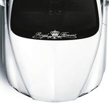 Universelle PVC Aufkleber Grafik Krone Kunst Styling Vinyl Folie Dekor Aufkleber Auto Außen Tuning Zubehör Universal für Audi BMW MINI Renault Dacia Toyota für die Windschutzscheibe vorne