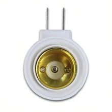 E27 enchufe de luz LED a convertidor adaptador de enchufe tipo EE. UU. para bombilla con interruptor 110-240V - Blanco - Ver 4