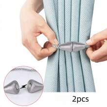 2pcs Magnetic Curtain Tiebacks Rope Modern Handmade Curtain Drapes Curtain Holdback For Bedroom Living Room Home Decor - Multicolor - View 6