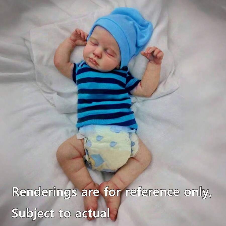 睡眠重生婴儿娃娃，45厘米/18英寸，栩栩如生的新生女婴娃娃，逼真的加重婴儿幼儿，儿童圣诞礼物