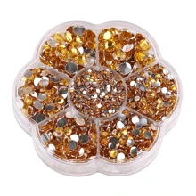 5000pcs/Box, 2mm 3mm 4mm 5mm 6mm, 5 Sizes, Silver Base Crystal Beads Stones,Flower Shape Box Packed, Round Flatback Rhinestones Multi Colors Crystal Gems Non HotFix DMC Jewelry Beads Glass Stones Diamond 3D Pattern Design Accessories Glitter Manicure Decal Decorations For Clothes,Bag,Shoes,Cups,Phone Covers,Handicrafts,Diy Trim.