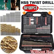 50 PCS Titanium Coated HSS High Speed Steel Drill Bit Set - Power Tool Accessories,Tool Accessories - Vàng - Xem 1