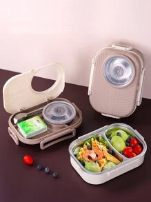 1 套 2 格/3 格 304 不锈钢 3 隔层保温午餐盒带汤碗，包括 1 个不锈钢勺子、筷子、防烫、防漏便当盒，适合学生和成人，午餐容器学校用品，圣诞礼物