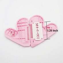 2 piezas Peines de corte de cabello tipo navaja para cortar pelucas - Peine de corte de cabello manual tipo navaja, Recortadora de flequillo de peluca portátil mini, Para mujeres, Corte de cabello, Peinado y arreglo - Rosa - Ver 3